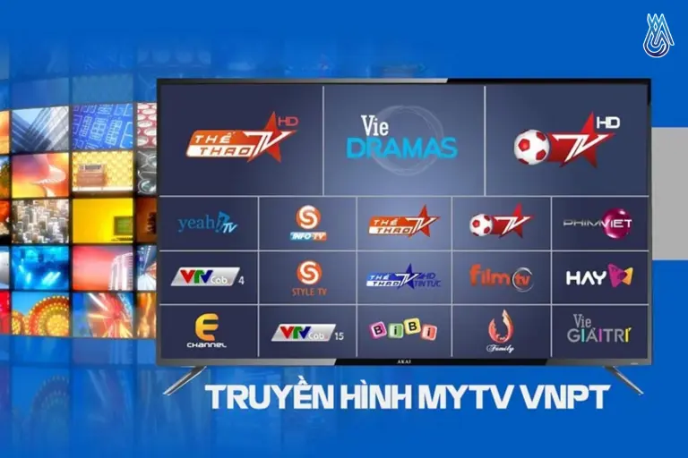 VNPT cung cấp dịch vụ truyền hình MyTV với hàng trăm kênh truyền hình.