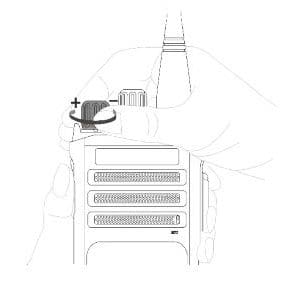 Núm tăng giảm âm lượng (Volume) cho máy Hytera HP50X