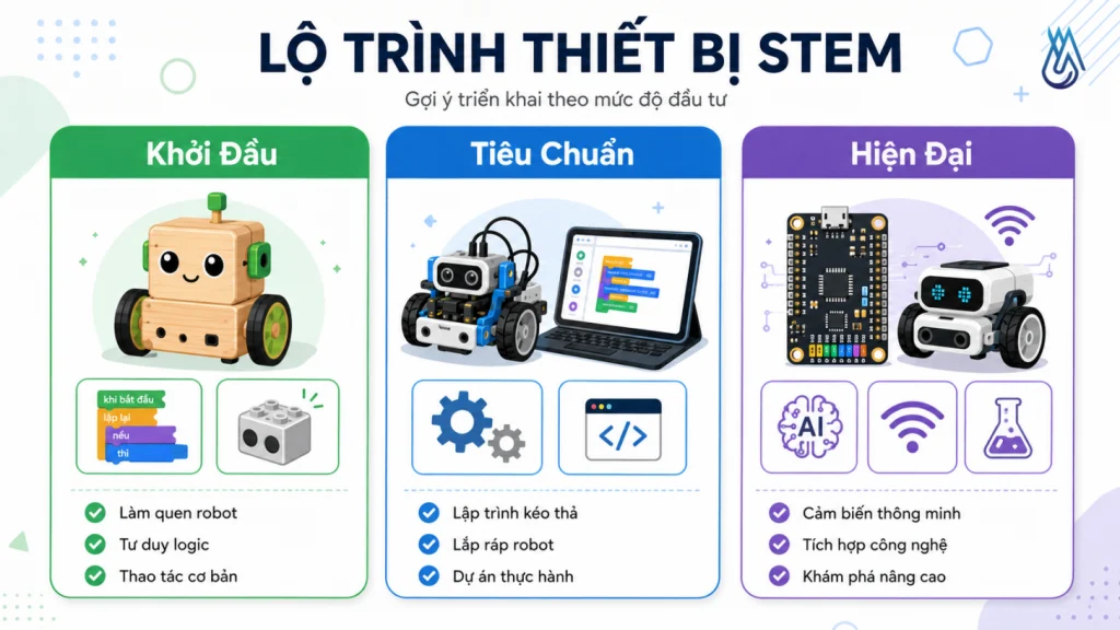 Các gói thiết bị STEM Lab linh hoạt theo ngân sách