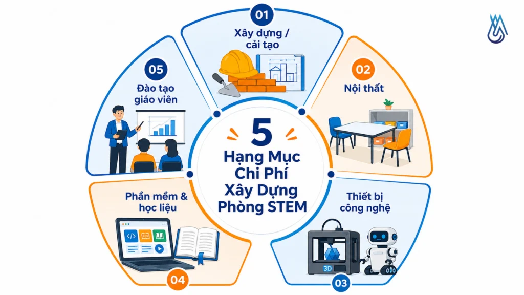 Cấu trúc chi phí xây dựng phòng STEM Lab