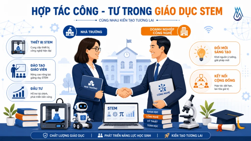 Hợp tác công - tư trong giáo dục STEM
