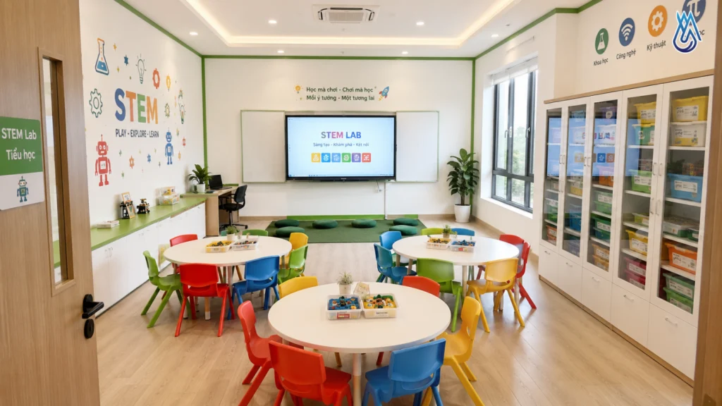 Mẫu layout phòng Stem Lab cho Tiểu Học